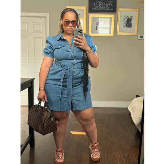 Take Me Out’ Denim Dress